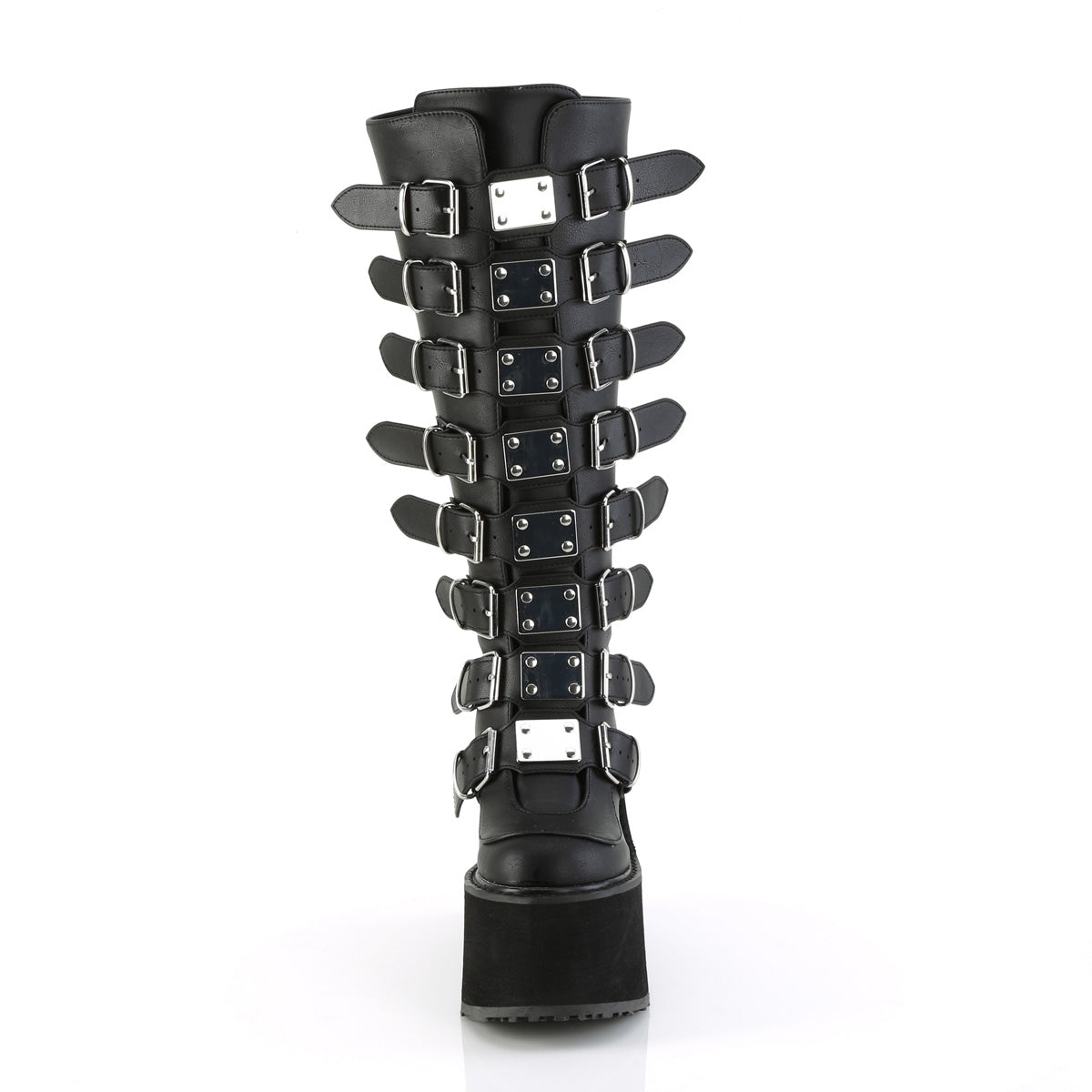 SWING-815WC 5 1/2" PF Wide Calf Knee Boot w/ Buckle Straps, Back Zip