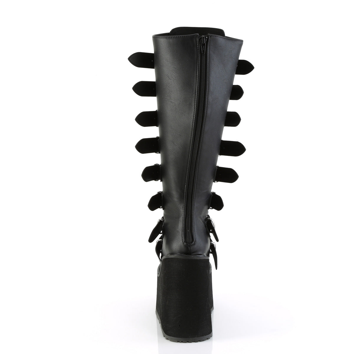 SWING-815WC 5 1/2" PF Wide Calf Knee Boot w/ Buckle Straps, Back Zip