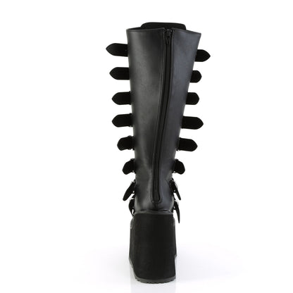 SWING-815WC 5 1/2" PF Wide Calf Knee Boot w/ Buckle Straps, Back Zip