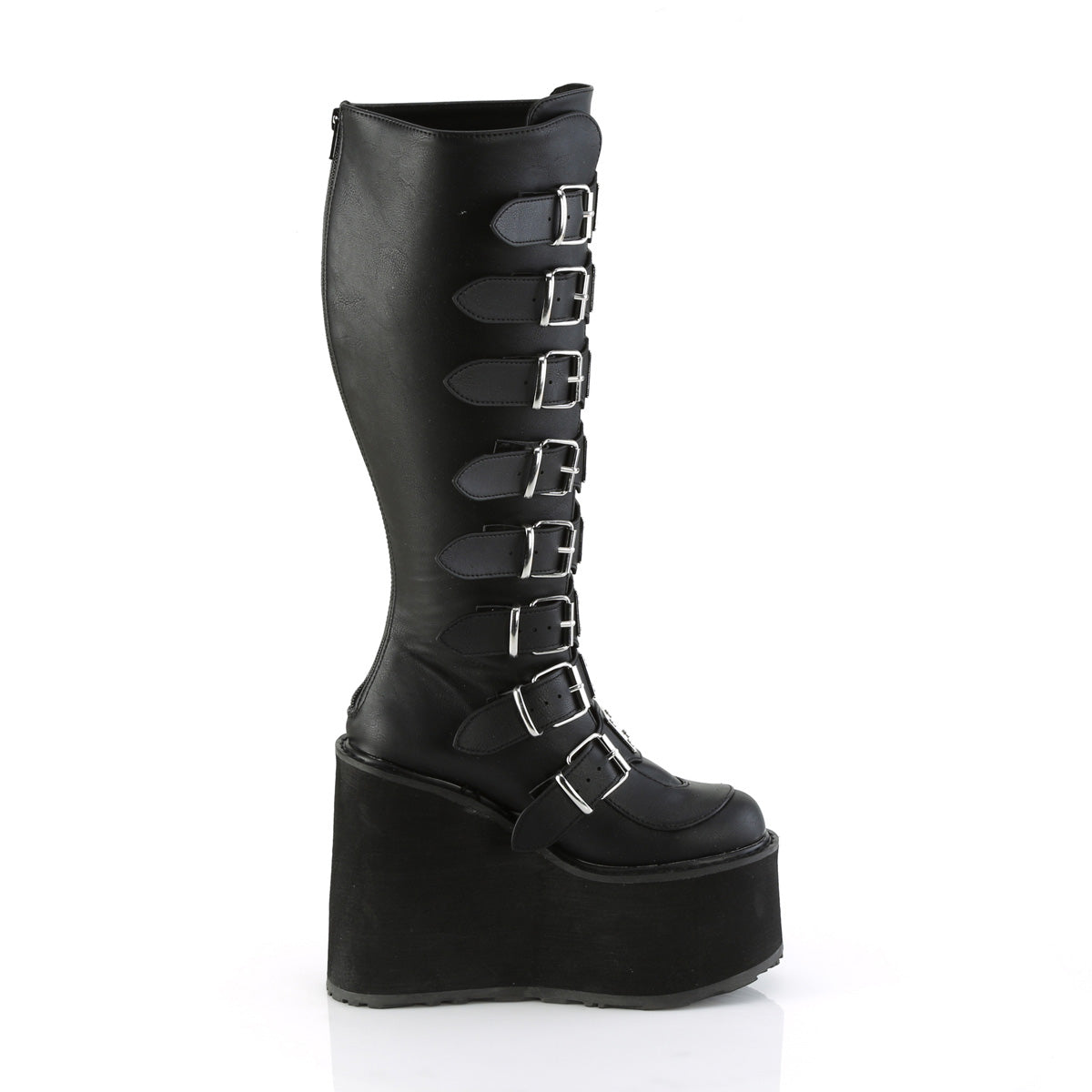 SWING-815WC 5 1/2" PF Wide Calf Knee Boot w/ Buckle Straps, Back Zip