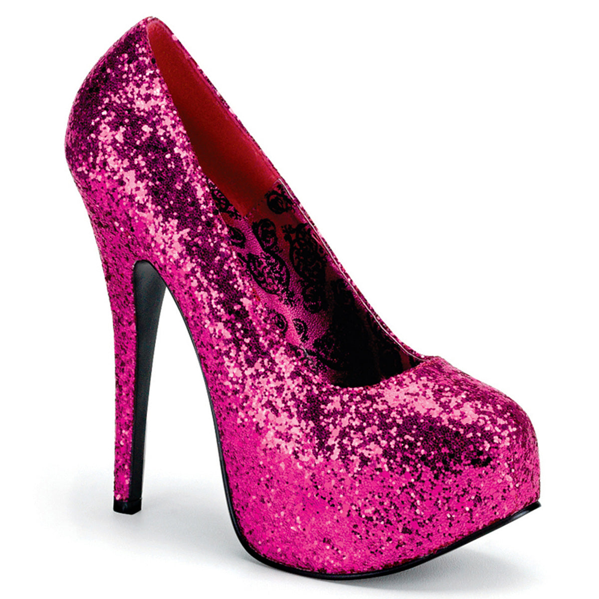 TEEZE-06G *5 3/4" Heel, 1 3/4" Hidden PF Glitter Pump