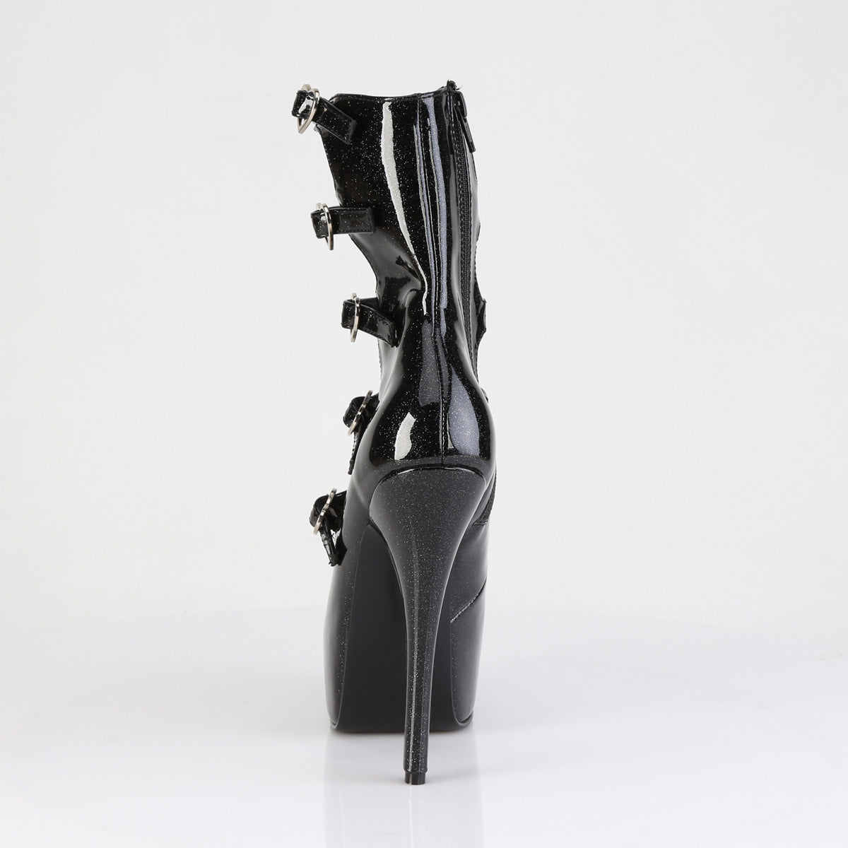 TEEZE-23 5 3/4" Heel, 5 Buckle Strapped Concealed Platform Bootie