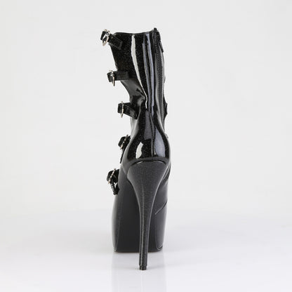 TEEZE-23 5 3/4" Heel, 5 Buckle Strapped Concealed Platform Bootie