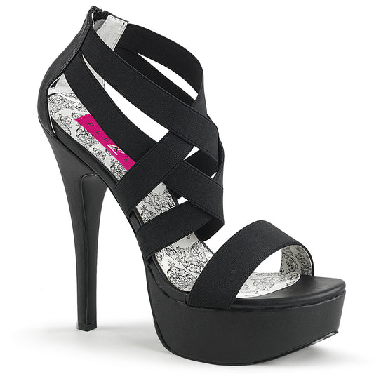TEEZE-47W 5 3/4" Heel, 1 3/4" PF Cross Close Back Sandal, Back Zip