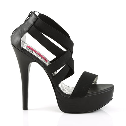 TEEZE-47W 5 3/4" Heel, 1 3/4" PF Cross Close Back Sandal, Back Zip