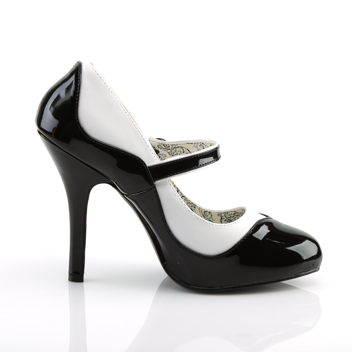 TEMPT-07 *4 1/2" Heel 2 Tone Maryjane W/Concealed Platform