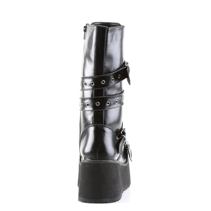 TRASHVILLE-205 3 1/4" PF Goth Punk Calf Bt W/ Wrap Around Strap