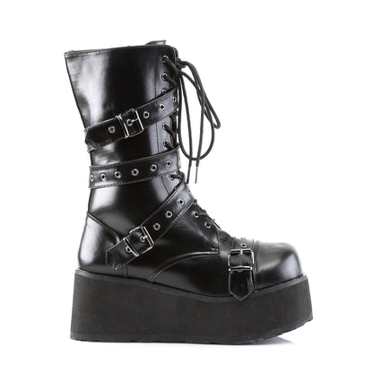 TRASHVILLE-205 3 1/4" PF Goth Punk Calf Bt W/ Wrap Around Strap