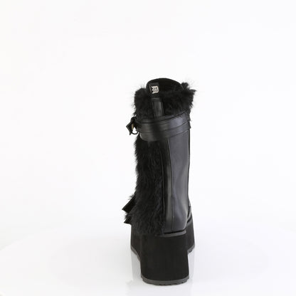 TRASHVILLE-218 *3 1/4" PF Lace-Up Mid-Calf Boot, Side Zip
