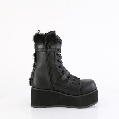 TRASHVILLE-218 *3 1/4" PF Lace-Up Mid-Calf Boot, Side Zip