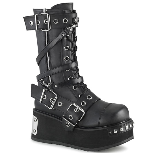 TRASHVILLE-250 3 1/4" PF Mid-Calf Boot w/ Wrap Around Straps, Outside Zip