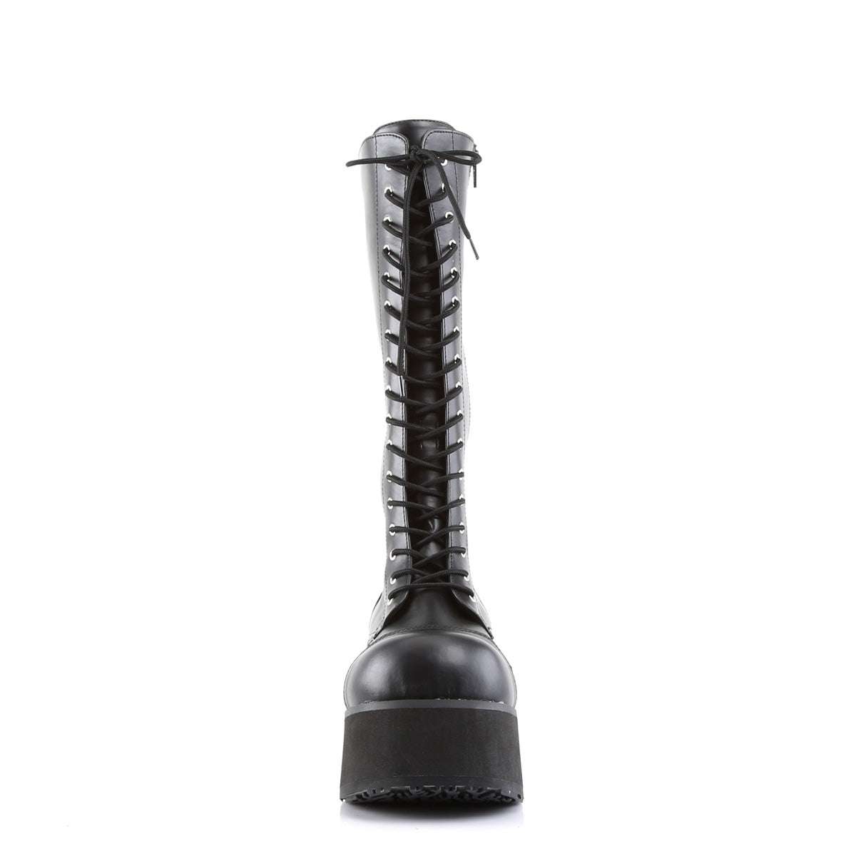 TRASHVILLE-502 3 1/4" PF Goth Punk 17 Eyelet Knee BT W/ Zipper