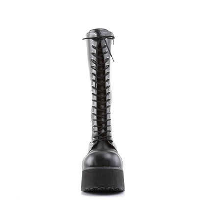 TRASHVILLE-502 3 1/4" PF Goth Punk 17 Eyelet Knee BT W/ Zipper