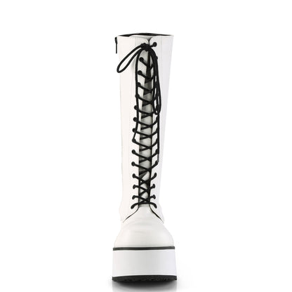 TRASHVILLE-502 3 1/4" PF Goth Punk 17 Eyelet Knee BT W/ Zipper
