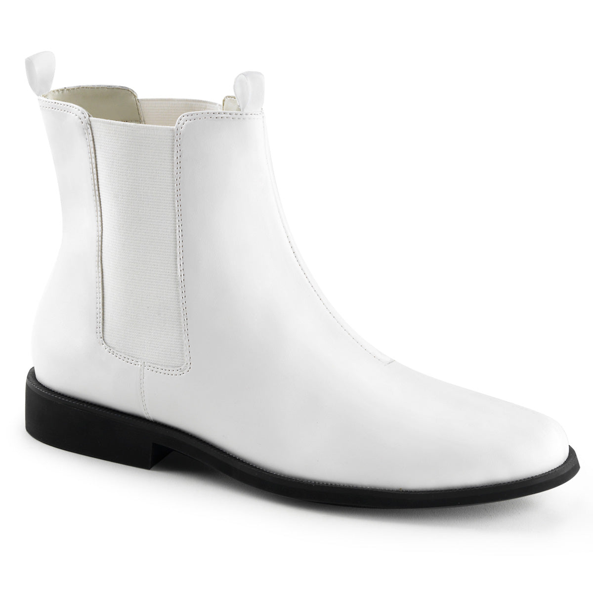 TROOPER-12 1" Flat Heel Pointed Toe Men's Pull-on Chelsea Ankle Boot