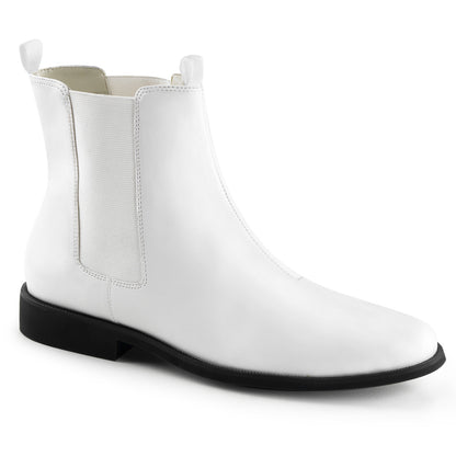 TROOPER-12 1" Flat Heel Pointed Toe Men's Pull-on Chelsea Ankle Boot