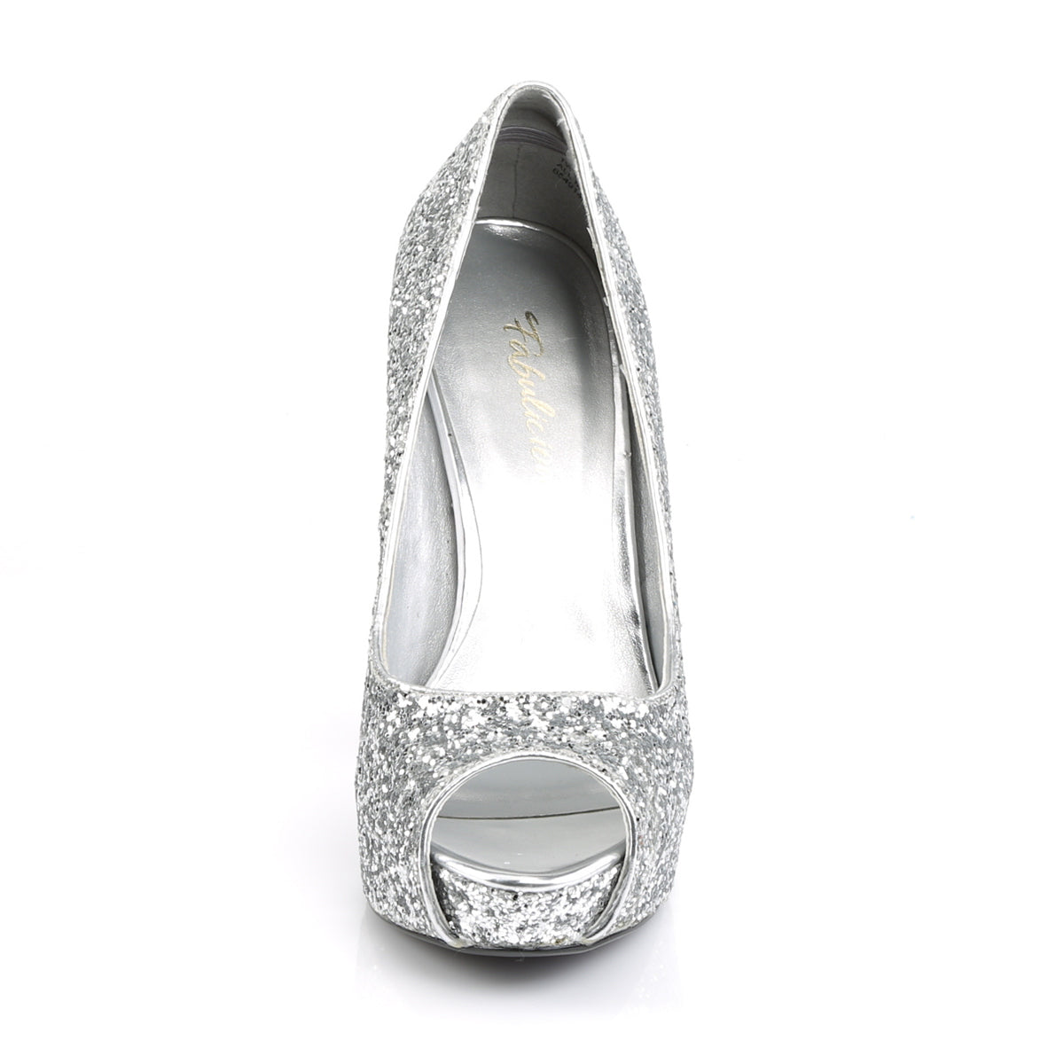 TWINKLE-18G *5" Heel, 1" PF Glitter Peep Toe Pump, 80's, New Wave