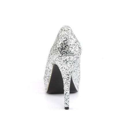TWINKLE-18G *5" Heel, 1" PF Glitter Peep Toe Pump, 80's, New Wave