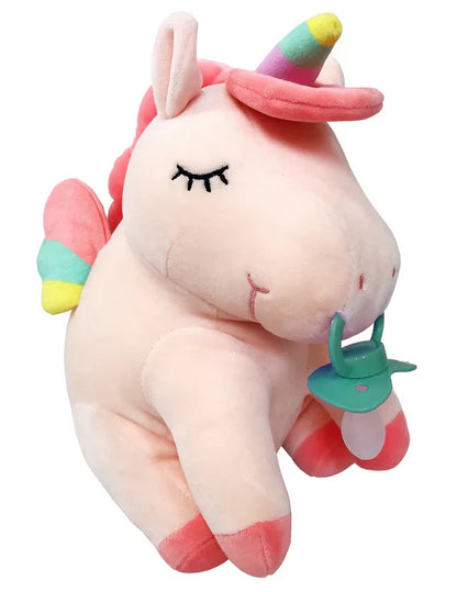 Pacifier Stuffie Animal Plush Kiss The Unicorn Pacifier Holder