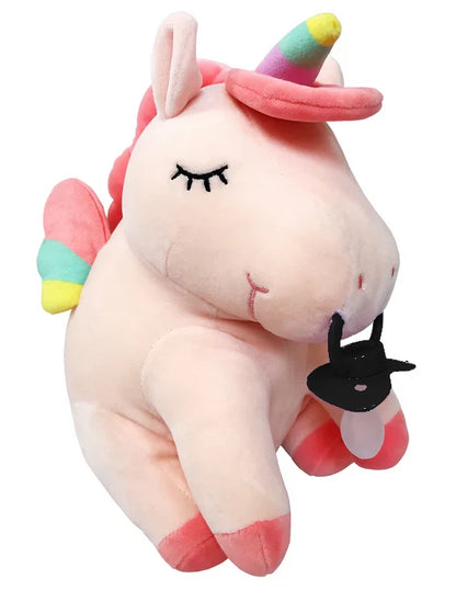 Pacifier Stuffie Animal Plush Kiss The Unicorn Pacifier Holder