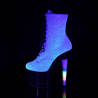 UNICORN-1020G *7" Unicorn Heel, 3 1/4" PF Lace-up Ankle Boot, Side Zip