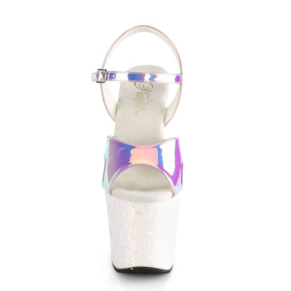 UNICORN-711LG *7" Heel, 3 1/4" PF Ankle Strap Sandal w/ Unicorn Heel