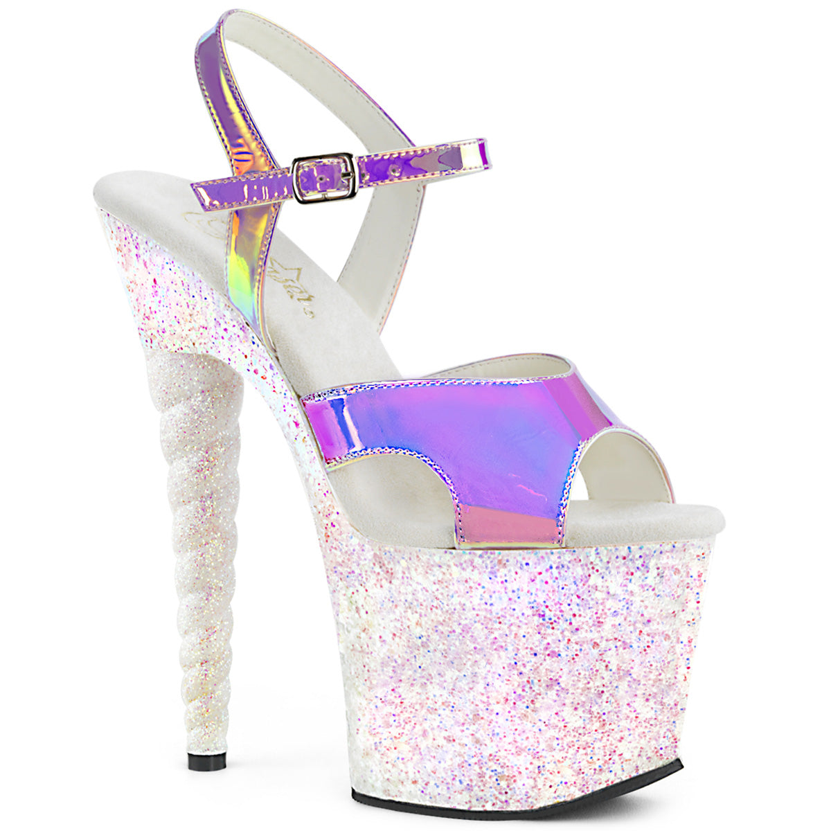 UNICORN-711LG *7" Heel, 3 1/4" PF Ankle Strap Sandal w/ Unicorn Heel