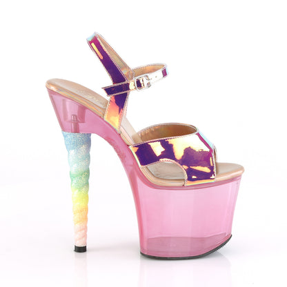 UNICORN-711T 7" Heel, 3 1/4" PF Ankle Strap Sandal w/ Unicorn Heel