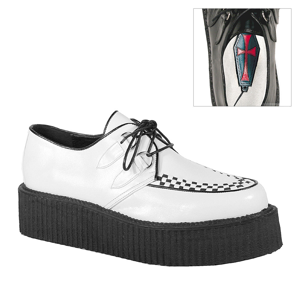 V-CREEPER-502 2" PF Goth Punk Rockabilly Vegan Basic Creeper