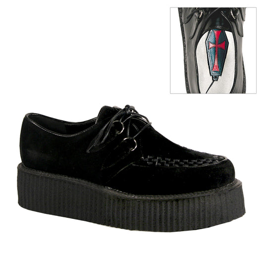 V-CREEPER-502S 2" PF Basic Suede Vegan Creeper Shoe, Faux Suede