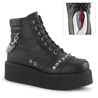 V-CREEPER-565 *2" PF Oxford Creeper Bootie, Outer Side Zip