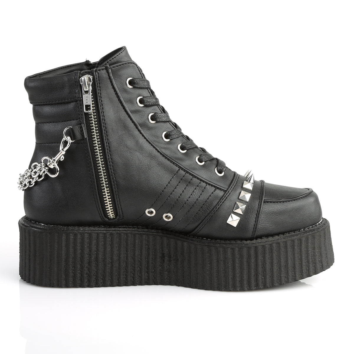 V-CREEPER-565 *2" PF Oxford Creeper Bootie, Outer Side Zip