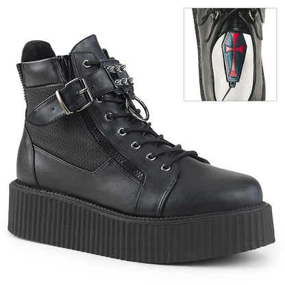 V-CREEPER-566 2" PF Oxford Creeper Bootie, Inner & Outer Side Zip