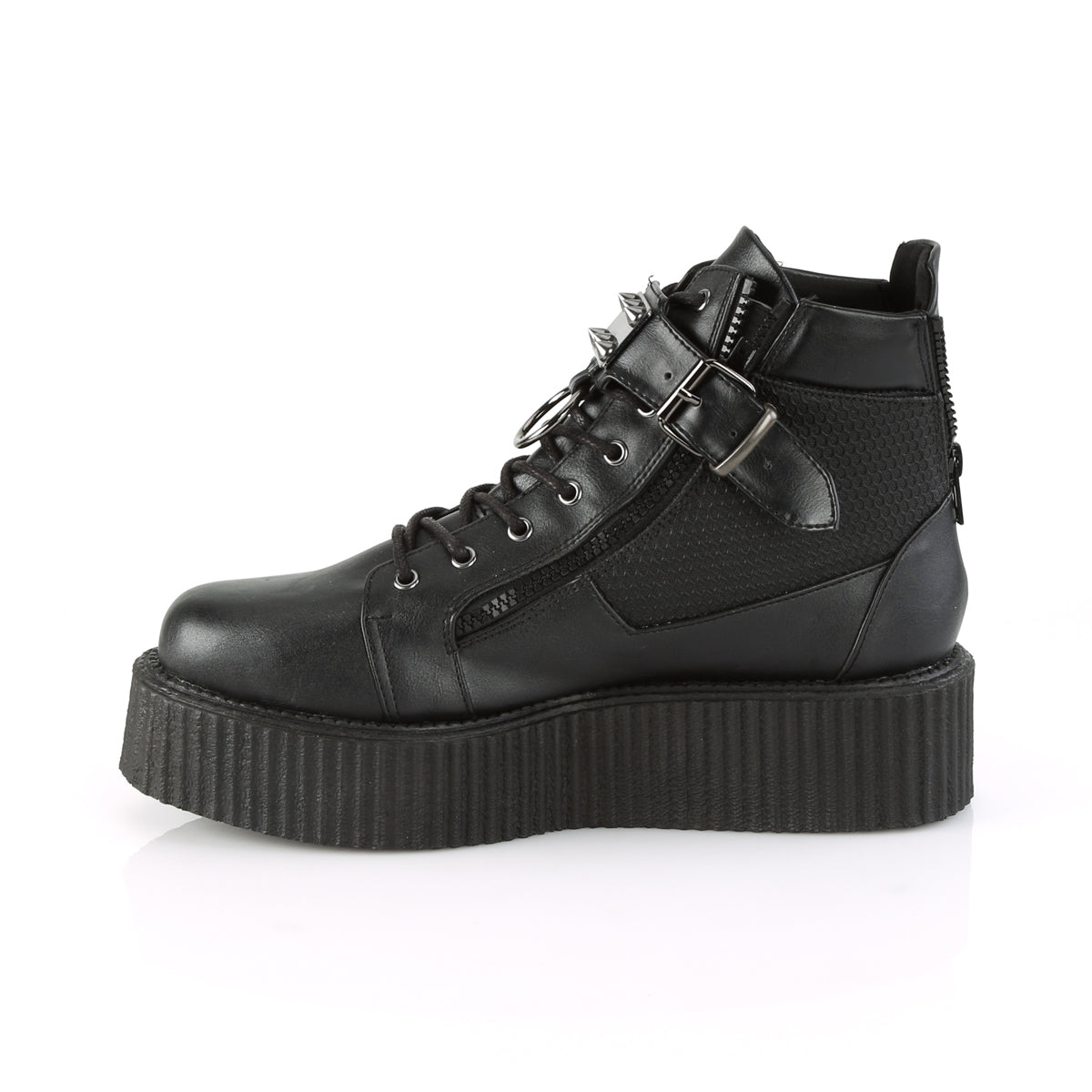 V-CREEPER-566 2" PF Oxford Creeper Bootie, Inner & Outer Side Zip