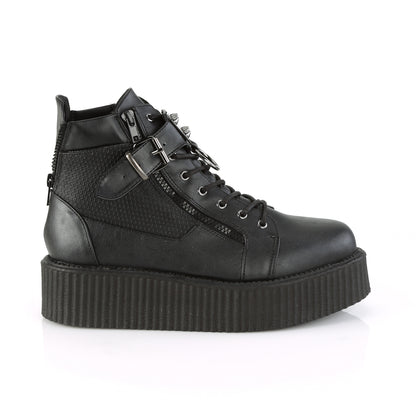 V-CREEPER-566 2" PF Oxford Creeper Bootie, Inner & Outer Side Zip