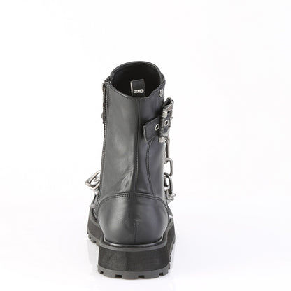 VALOR-204 1 1/2" Platform Lace-Up Front Ankle Boot, Side Zip