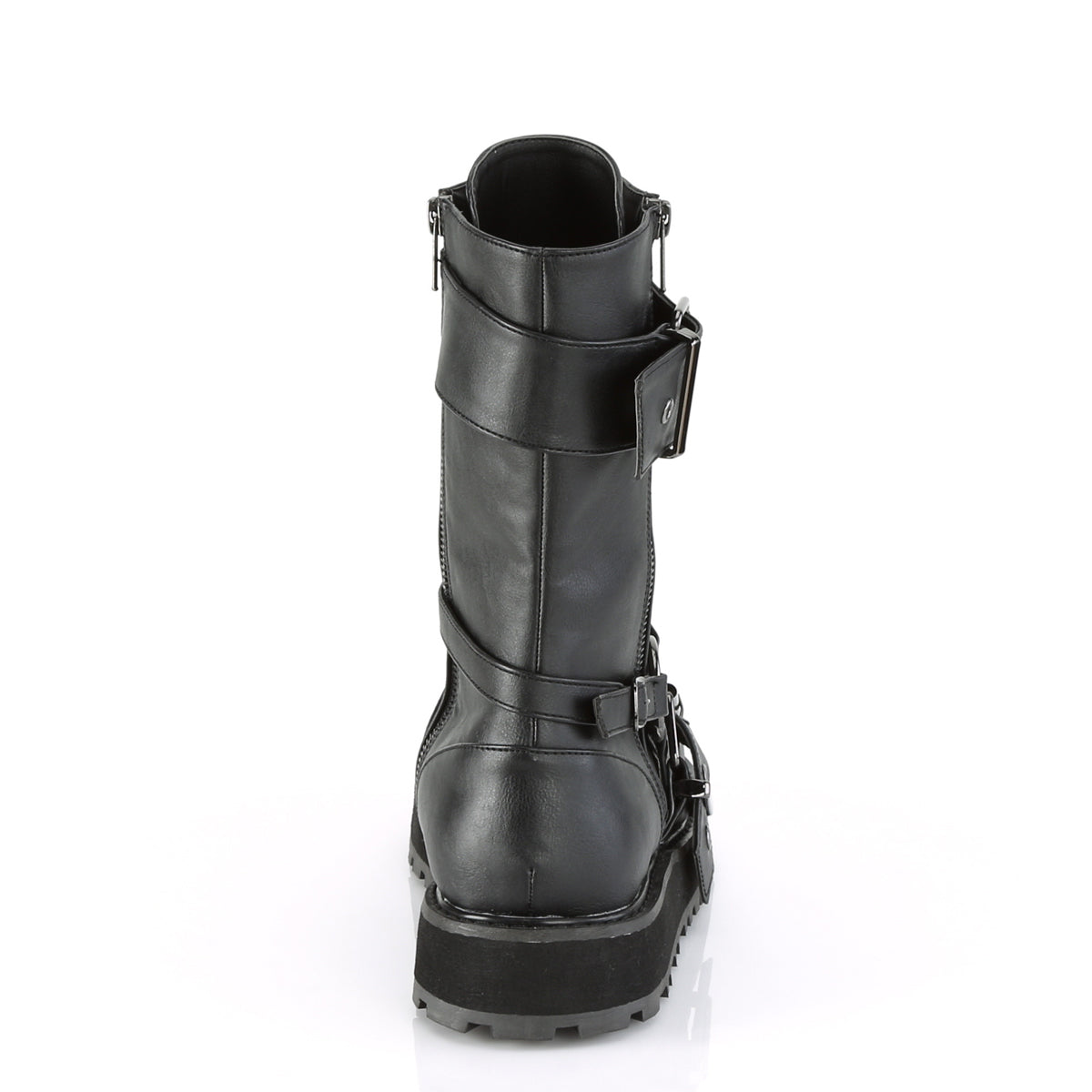 VALOR-220 1 1/2" Platform Lace-Up Mid-Calf Boot, Side Zip