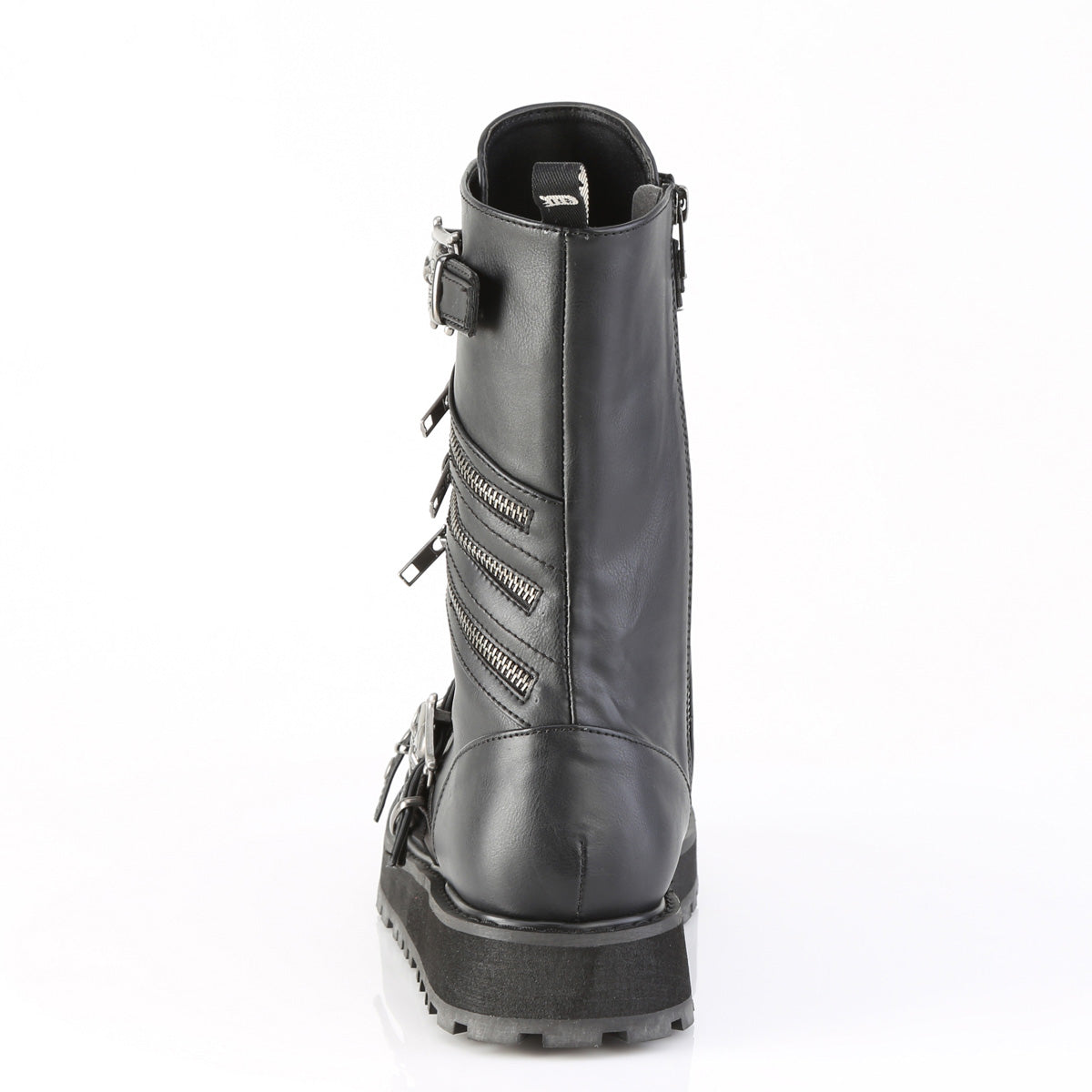VALOR-240 1 1/2" Platform Lace-Up Front Calf Boot, Side Zip