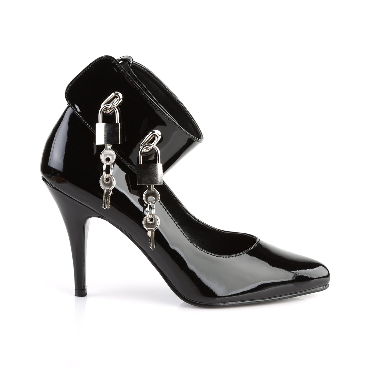 VANITY-434 4" Pump W/ Locking Ankle Cuff & Padlocks