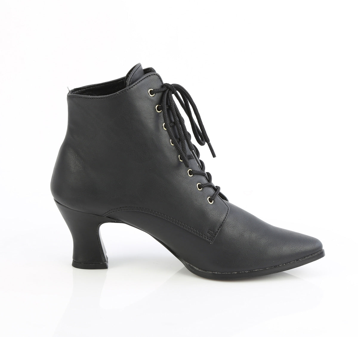 VICTORIAN-35 2 3/4" Kitten Heel Front Lace Up Ankle Boot