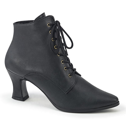 VICTORIAN-35 2 3/4" Kitten Heel Front Lace Up Ankle Boot