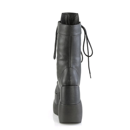 VOID-118 **5" Wedge Tiered PF Outside Lace-Up Mid-Calf BT, Center Zip