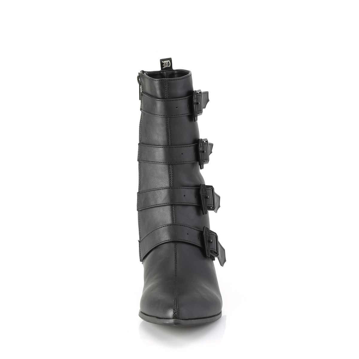 WARLOCK-110-C *1 1/2" Block Heel Pointed Toe Mid-Calf Boot, Side Zip