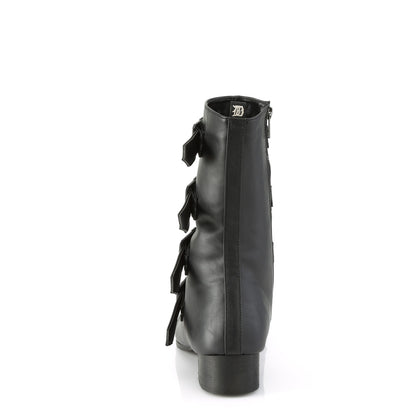 WARLOCK-110-C *1 1/2" Block Heel Pointed Toe Mid-Calf Boot, Side Zip