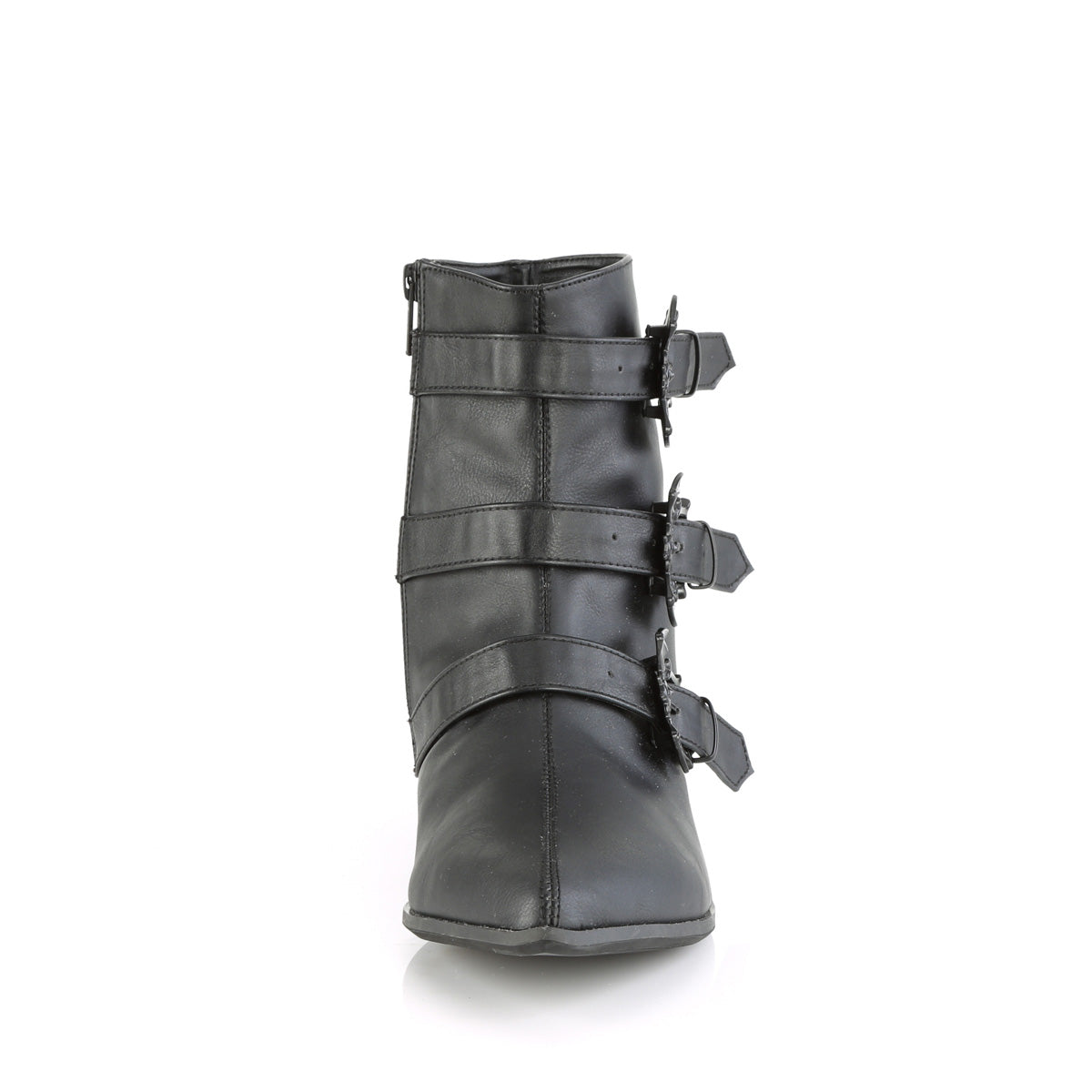 WARLOCK-50-B *1 1/2" Block Heel Pointed Toe Ankle Boot, Side Zip