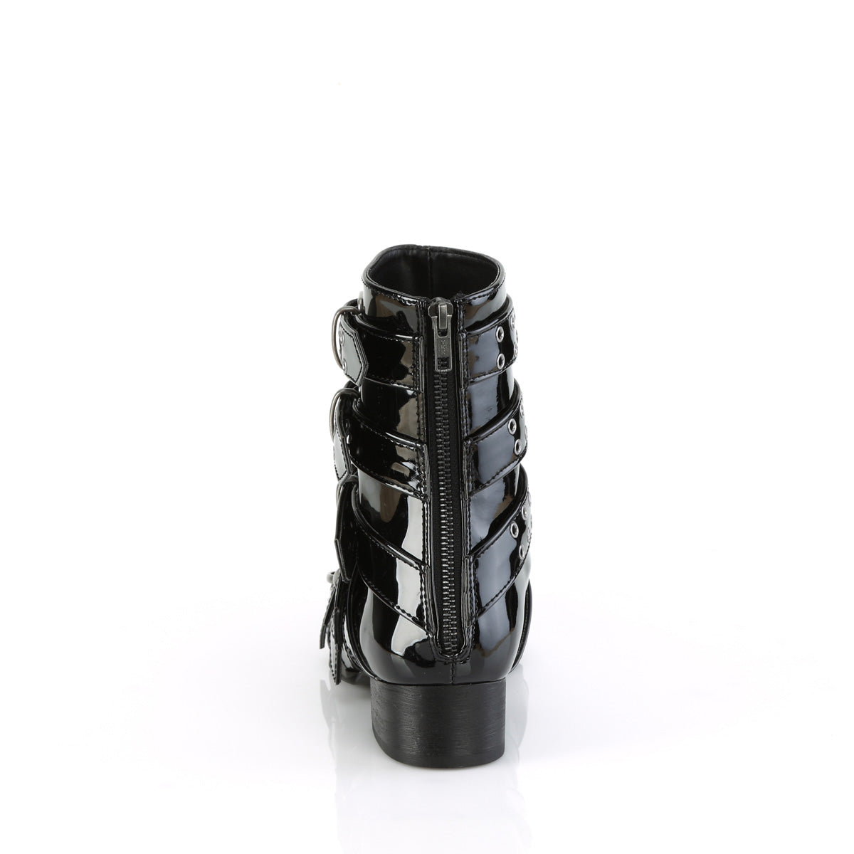 WARLOCK-70 *1 1/2" Block Heel Pointed Toe Calf High Boot, Back Zip