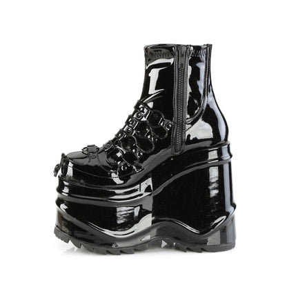 WAVE-110 *6" Wedge PF Stretch Ankle Boot, Inside Zip