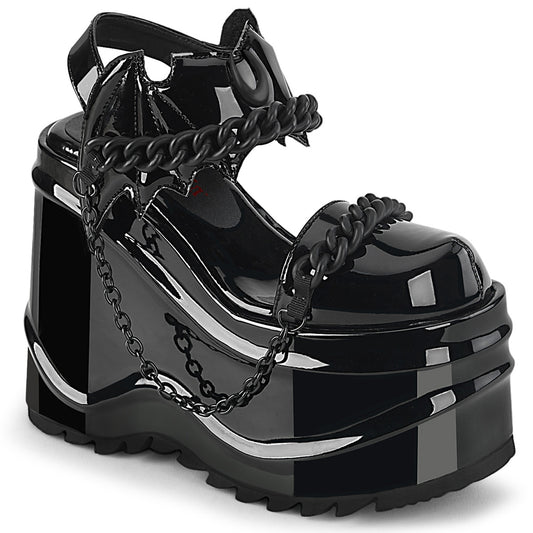 WAVE-20 *6" Wedge PF Close Toe Ankle Strap Sandal