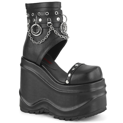 WAVE-22 *6" (152mm) Wedge PF Bootie Sandal, Back Zip