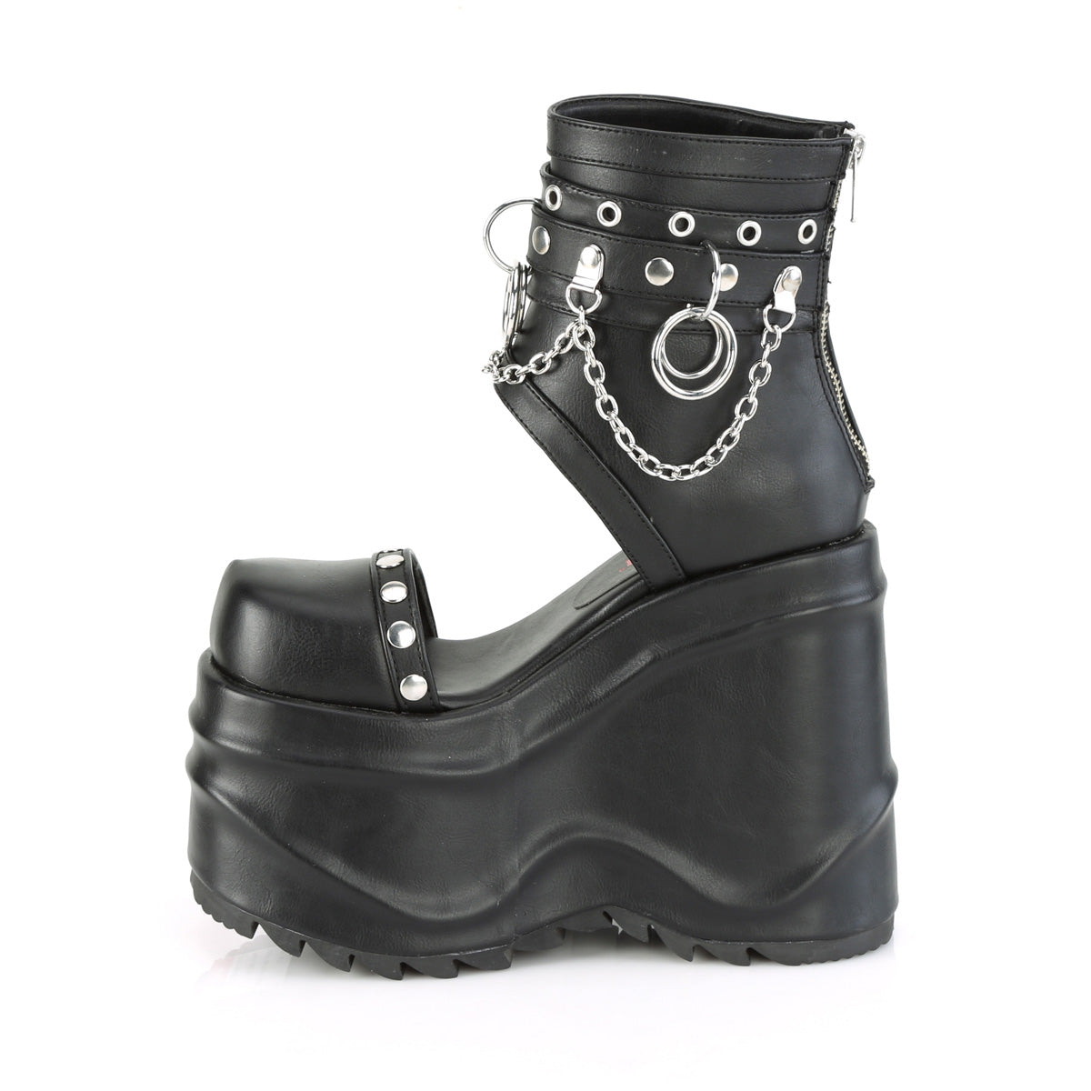 WAVE-22 *6" (152mm) Wedge PF Bootie Sandal, Back Zip